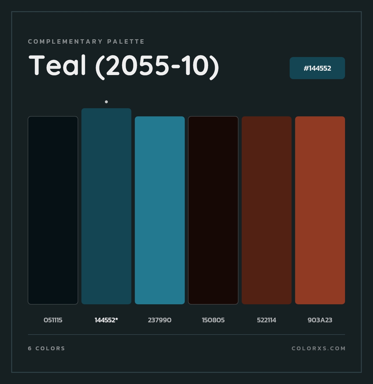Teal (2055-10) - Complementary Color Palette