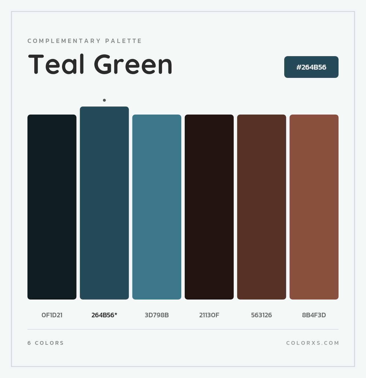 Teal Green - Complementary Color Palette