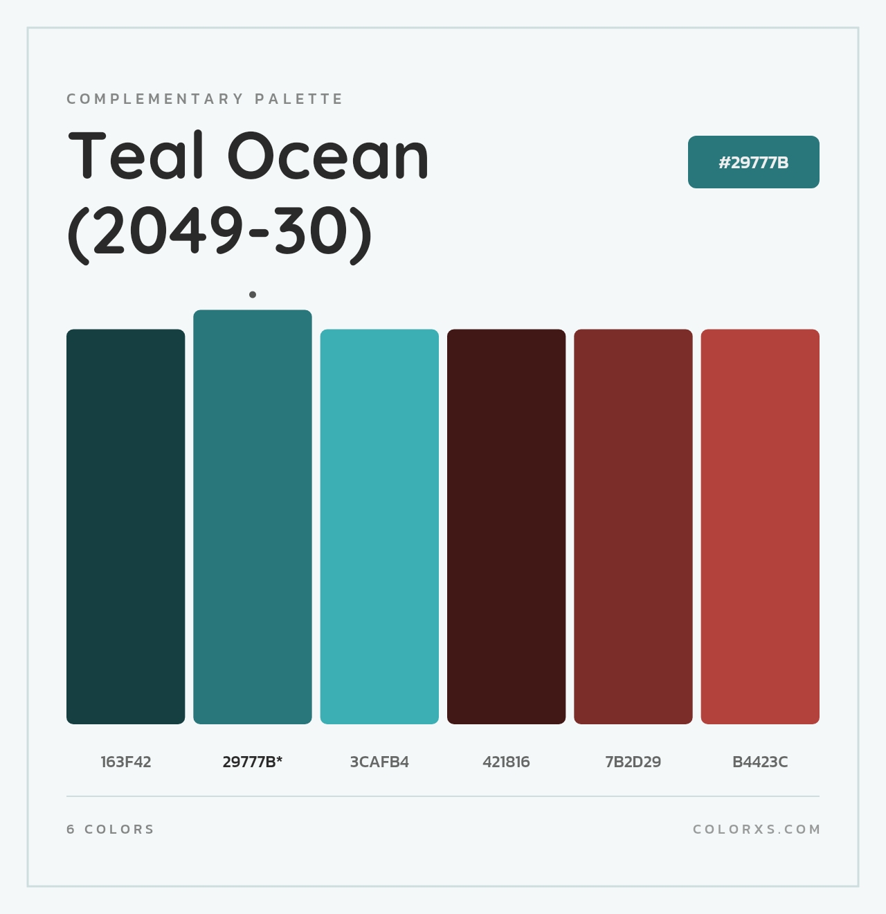 Teal Ocean (2049-30) - Complementary Color Palette