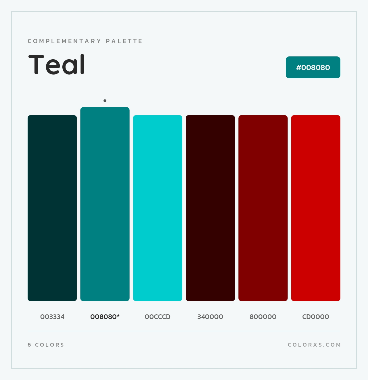 Teal - Complementary Color Palette
