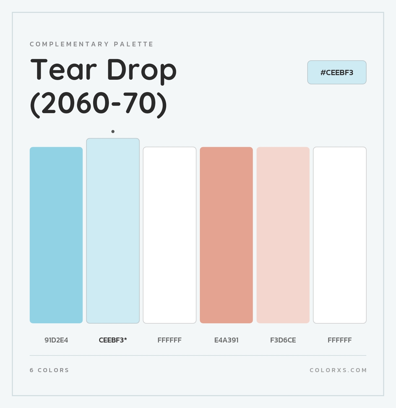 Tear Drop (2060-70) - Complementary Color Palette