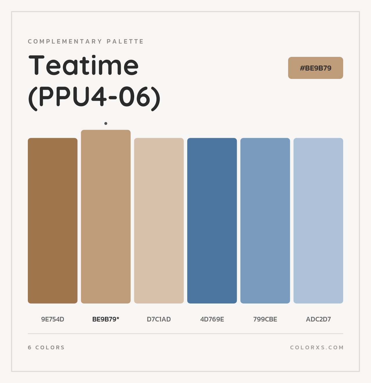 Teatime (PPU4-06) - Complementary Color Palette