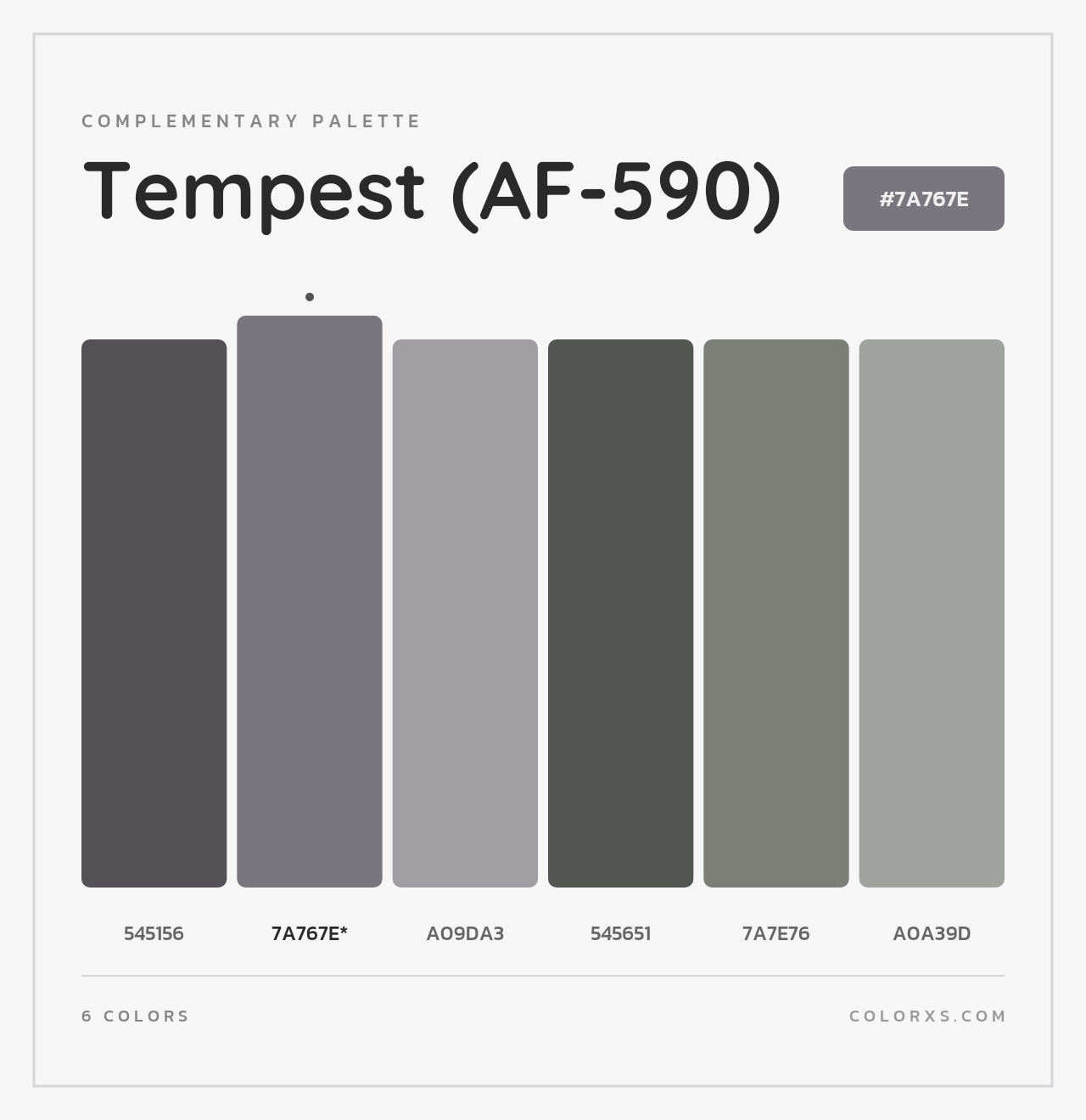 Tempest (AF-590) - Complementary Color Palette
