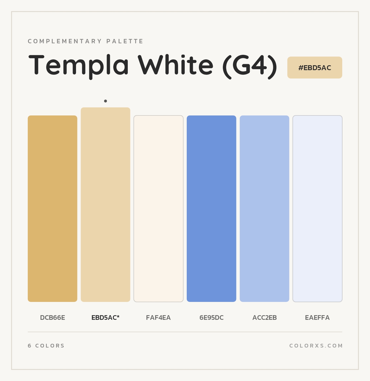 Templa White (G4) - Complementary Color Palette