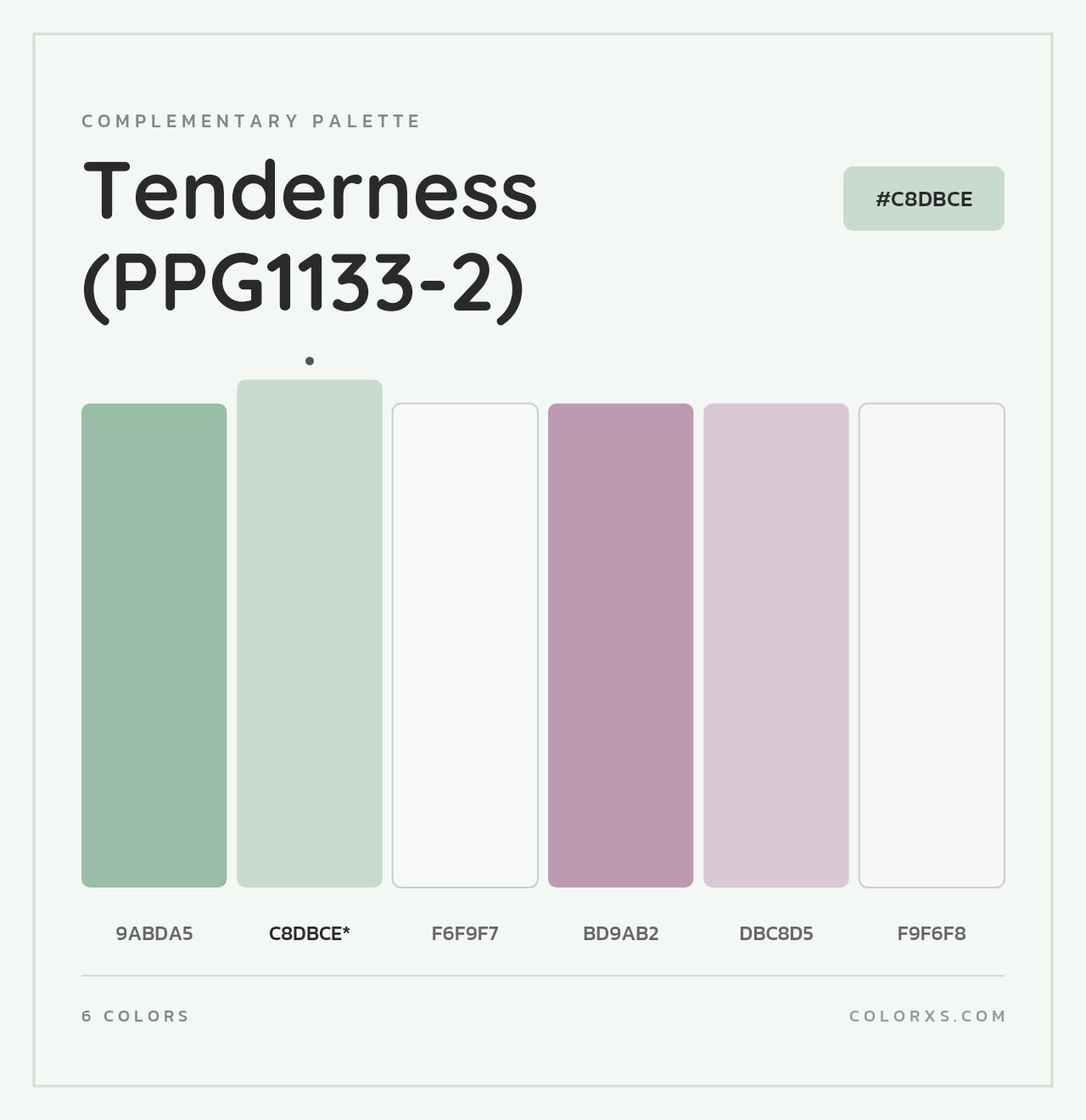 Tenderness (PPG1133-2) - Complementary Color Palette