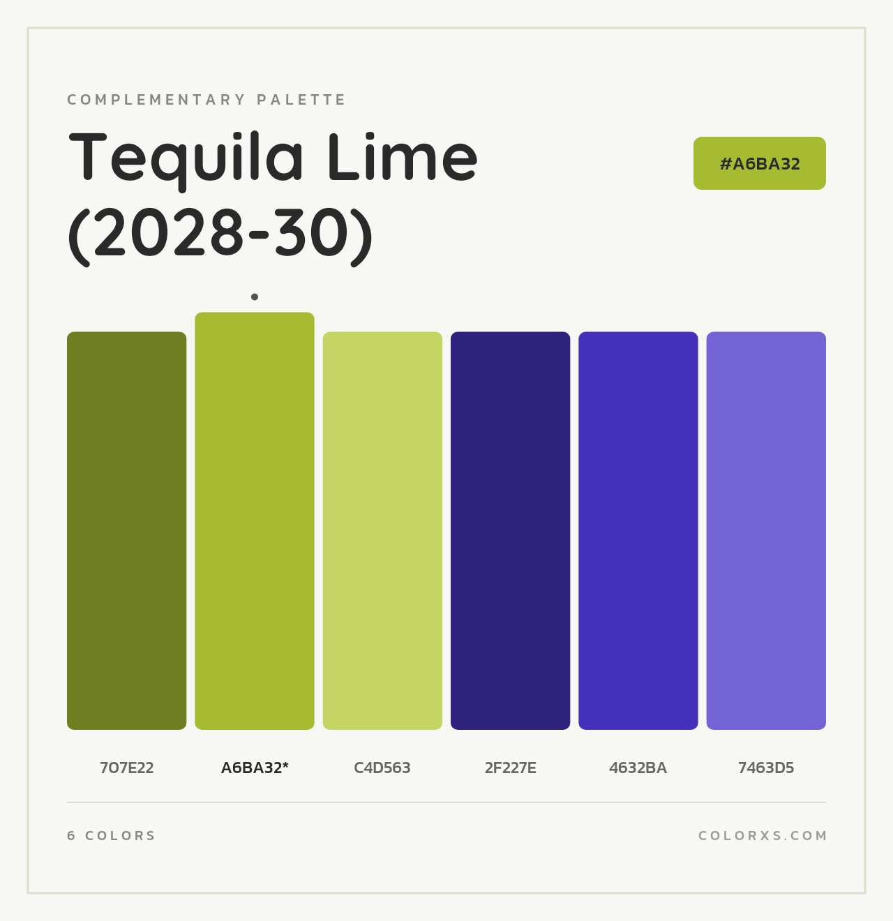 Tequila Lime (2028-30) - Complementary Color Palette