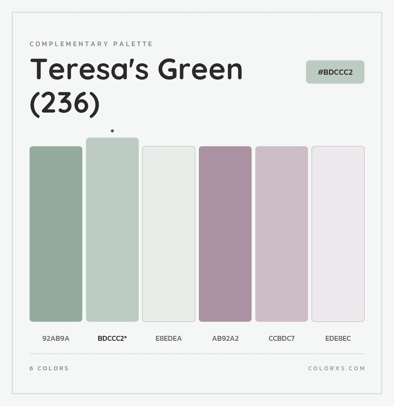 Teresa's Green (236) - Complementary Color Palette