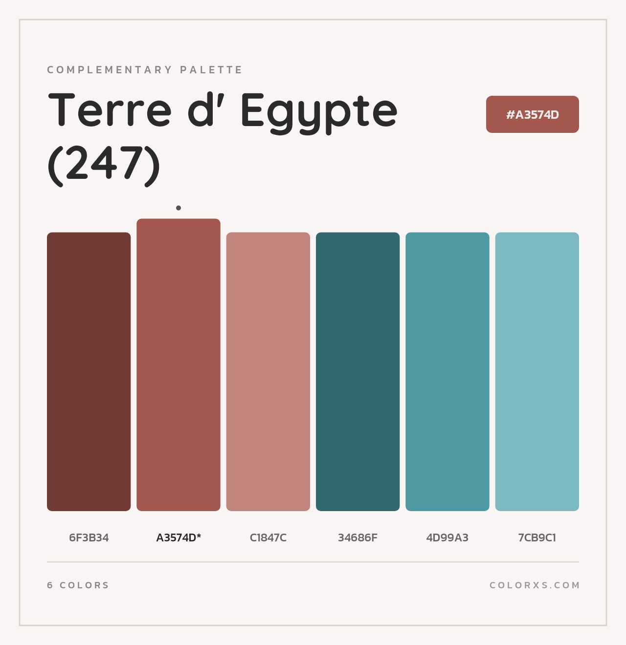 Terre d' Egypte (247) - Complementary Color Palette