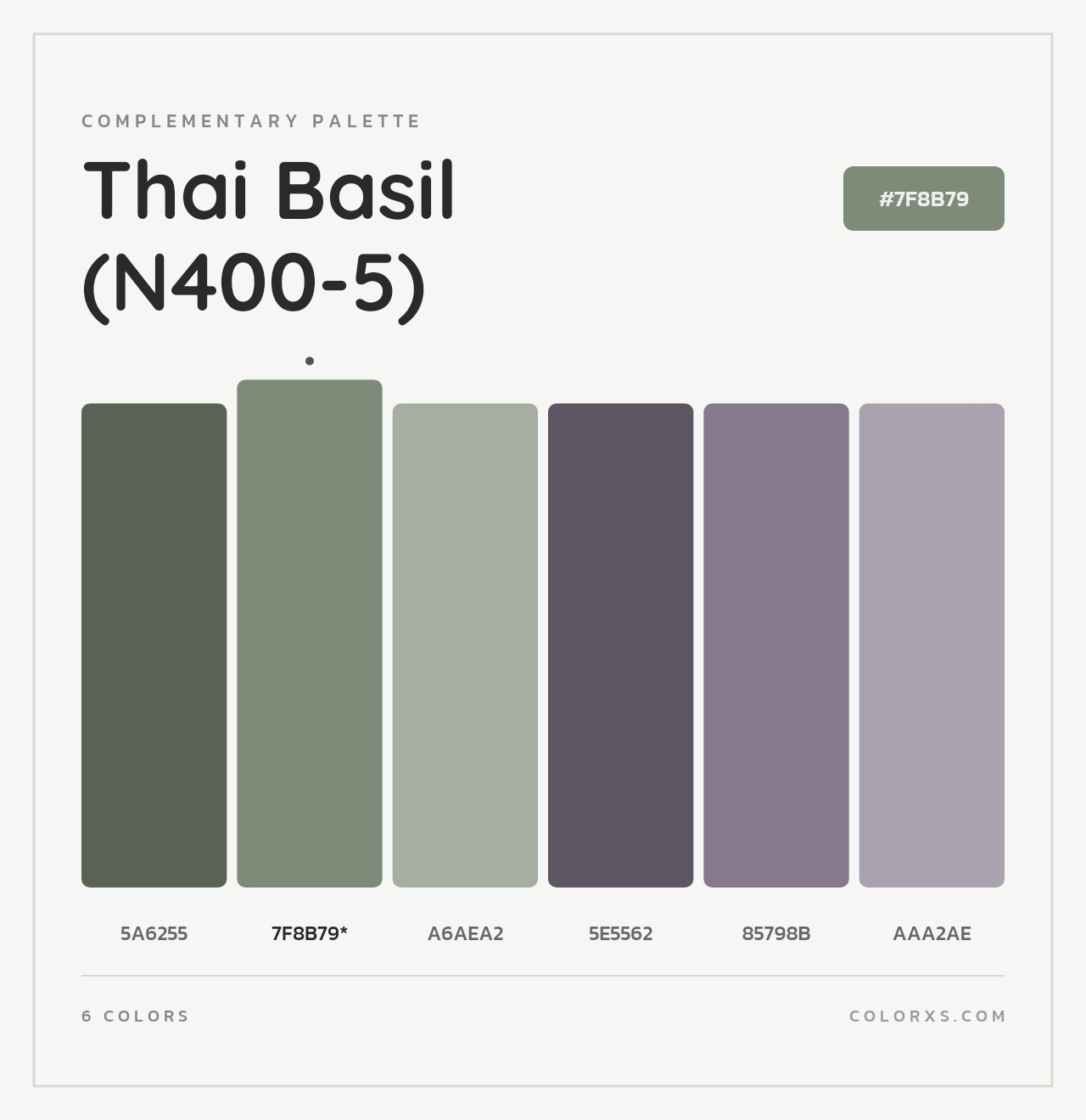 Thai Basil (N400-5) - Complementary Color Palette