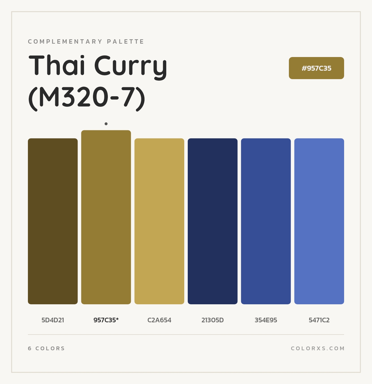 Thai Curry (M320-7) - Complementary Color Palette