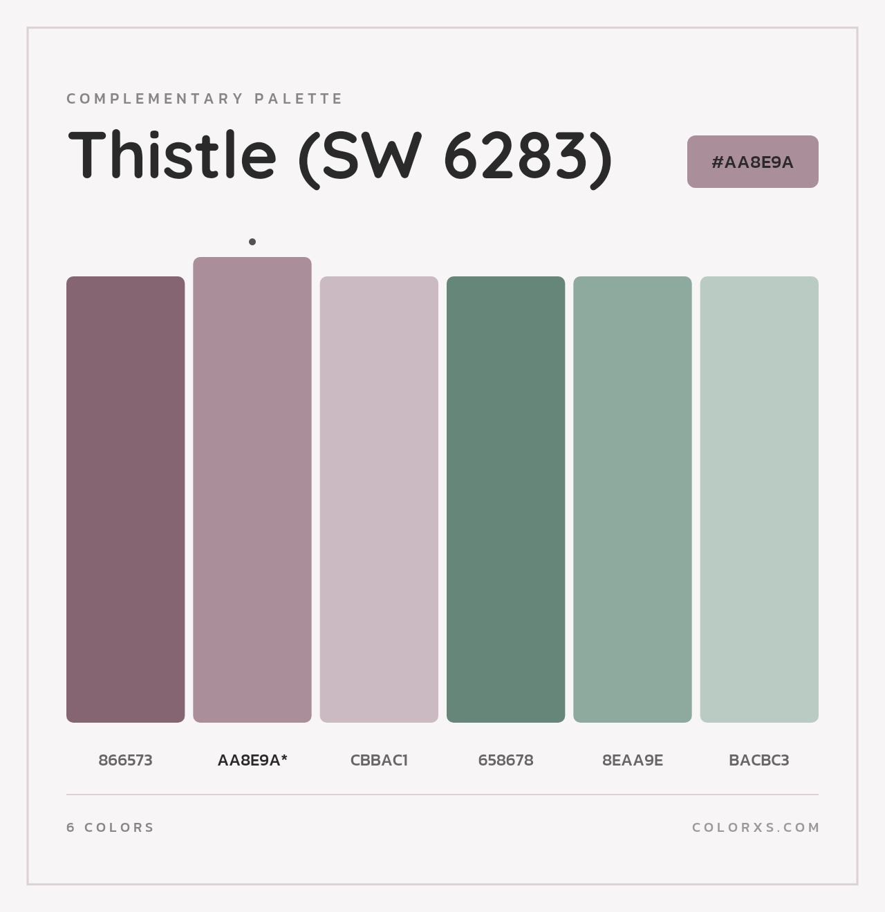 Thistle (SW 6283) - Complementary Color Palette