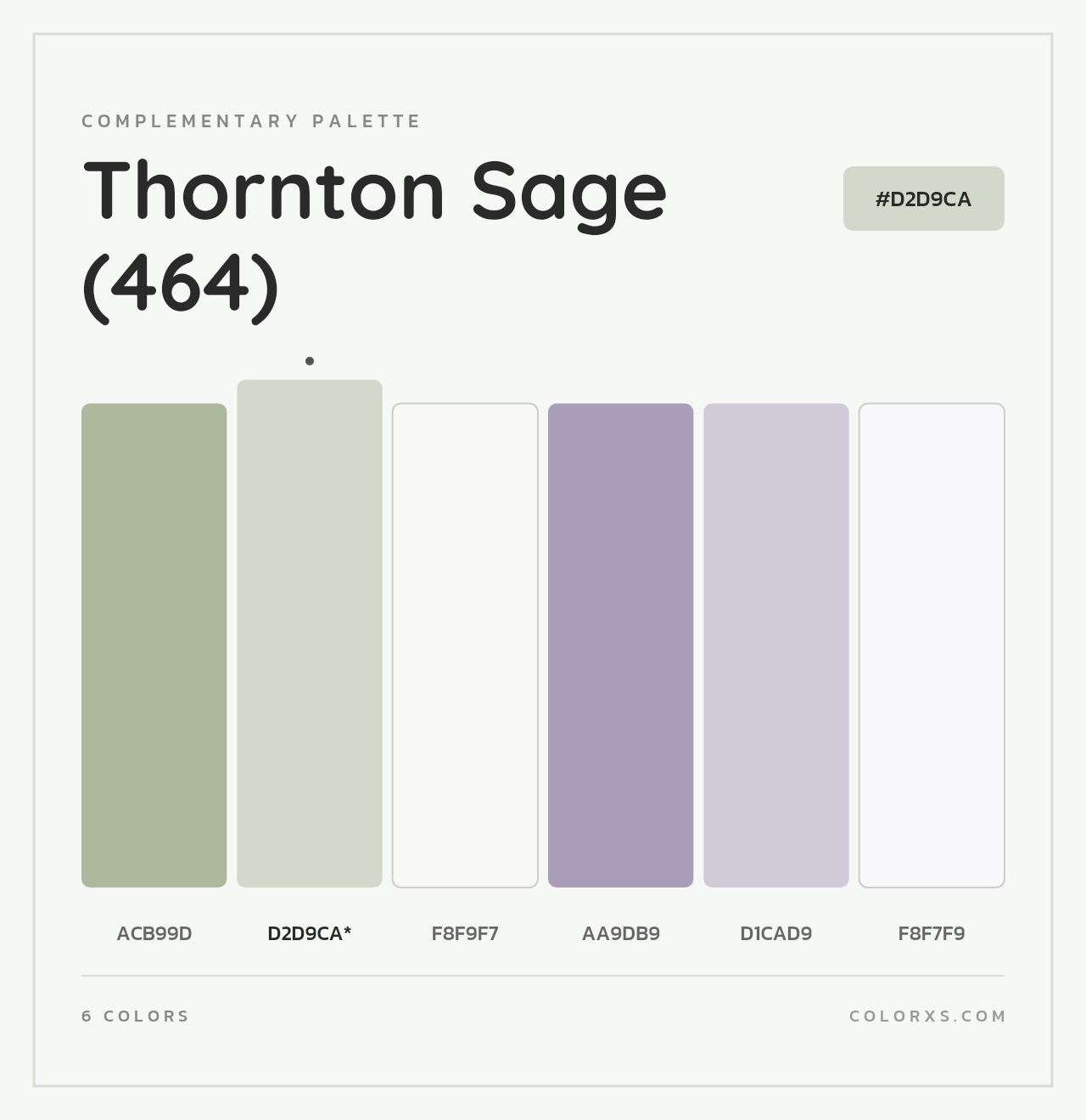 Thornton Sage (464) - Complementary Color Palette