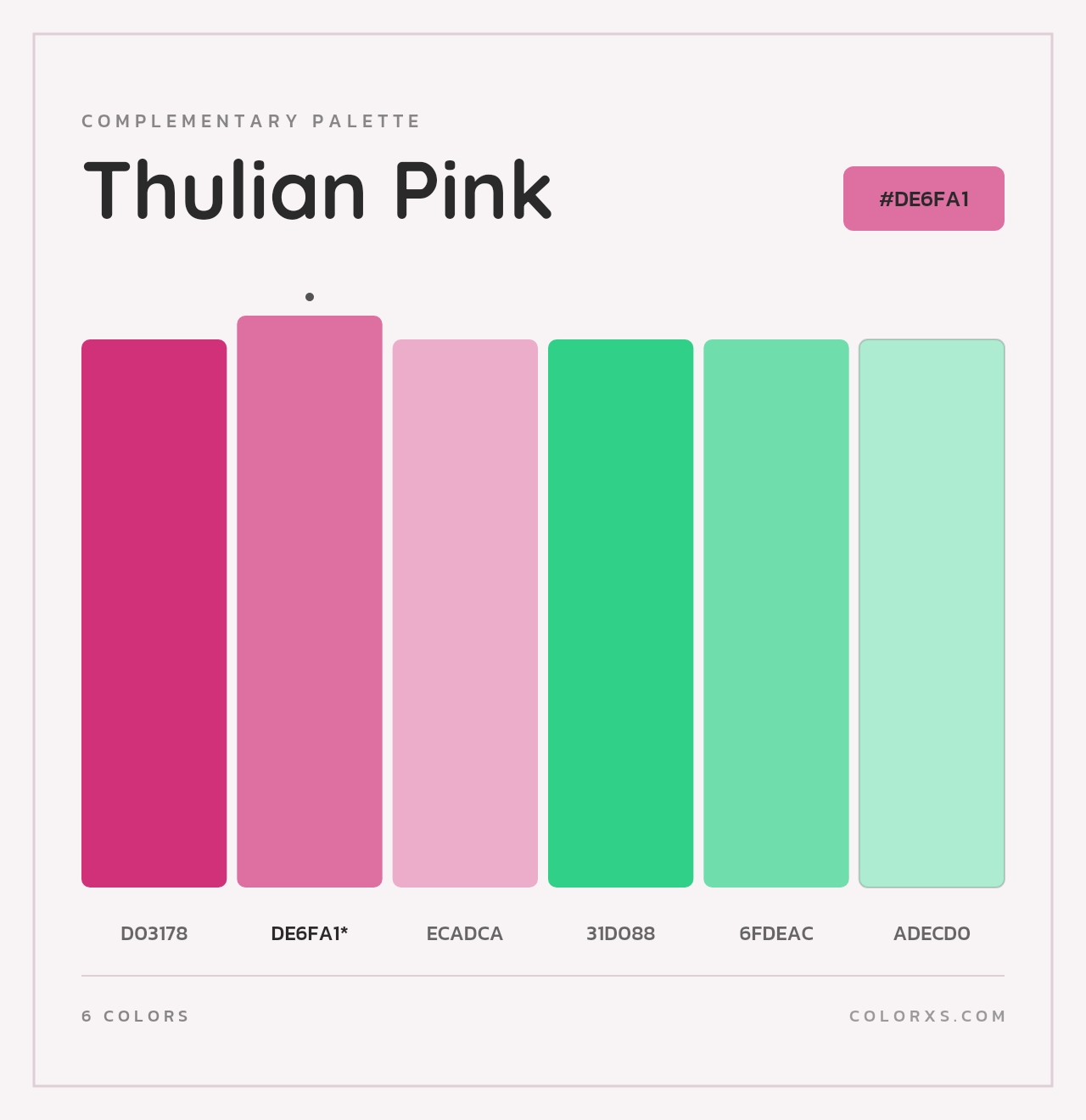 Thulian Pink - Complementary Color Palette