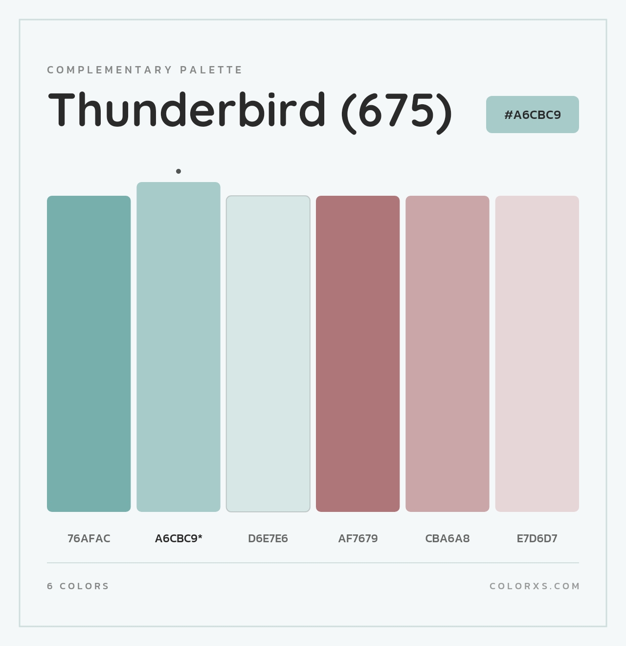 Thunderbird (675) - Complementary Color Palette