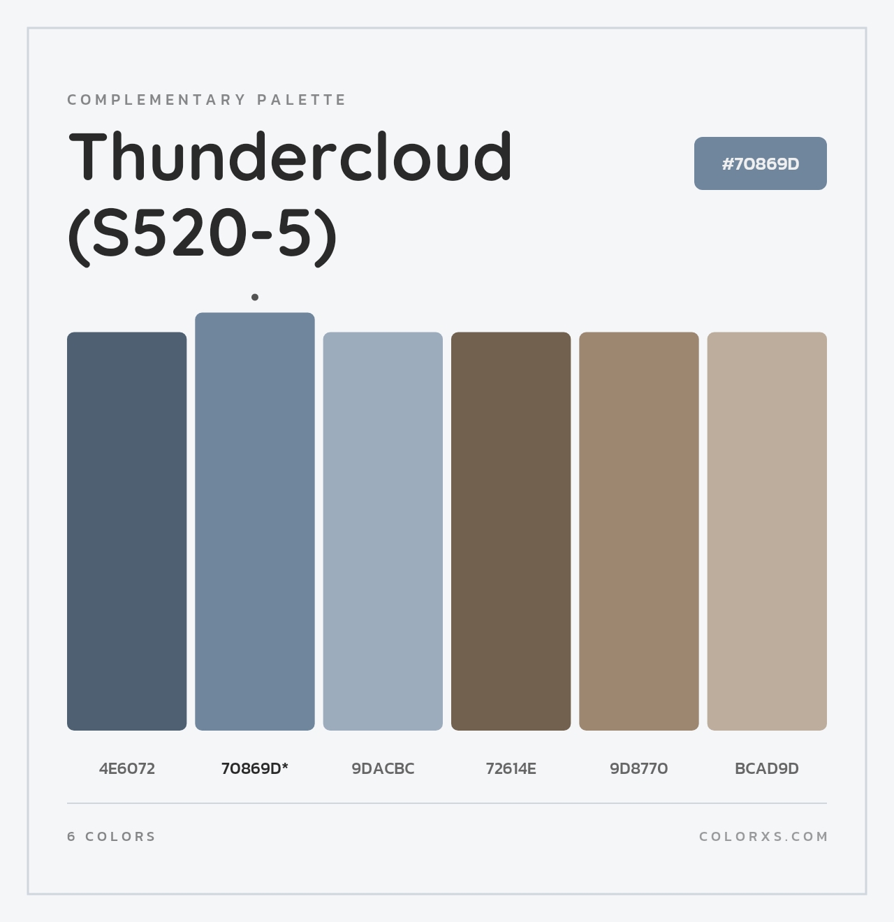Thundercloud (S520-5) - Complementary Color Palette