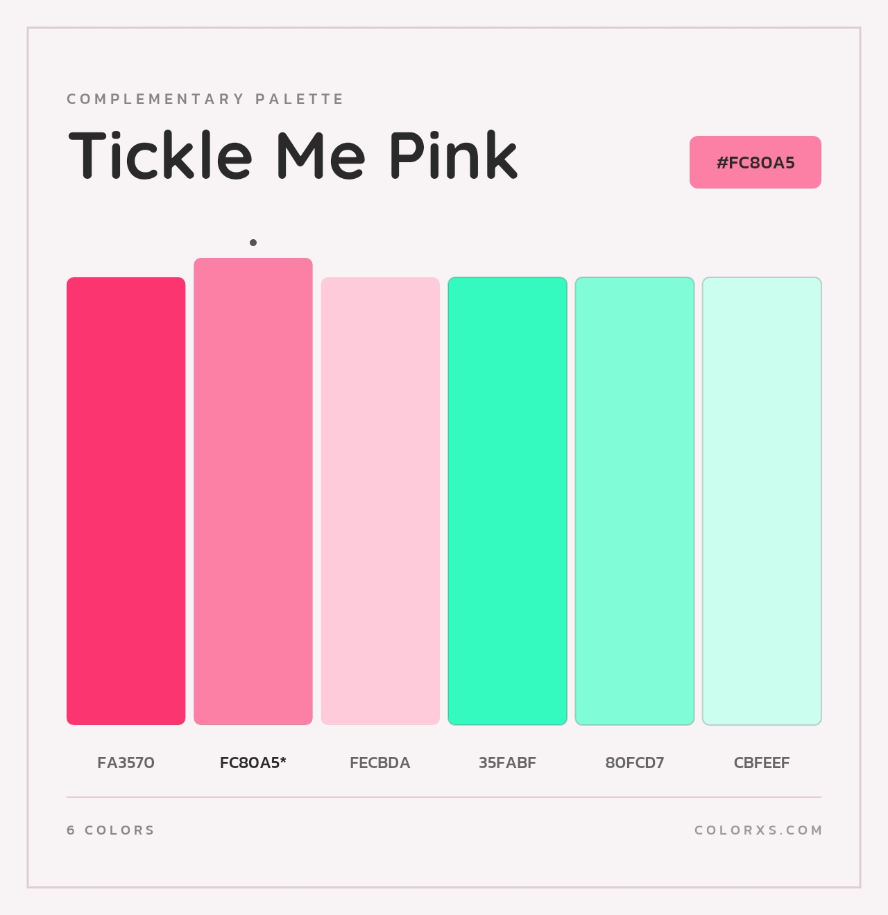 Tickle Me Pink - Complementary Color Palette