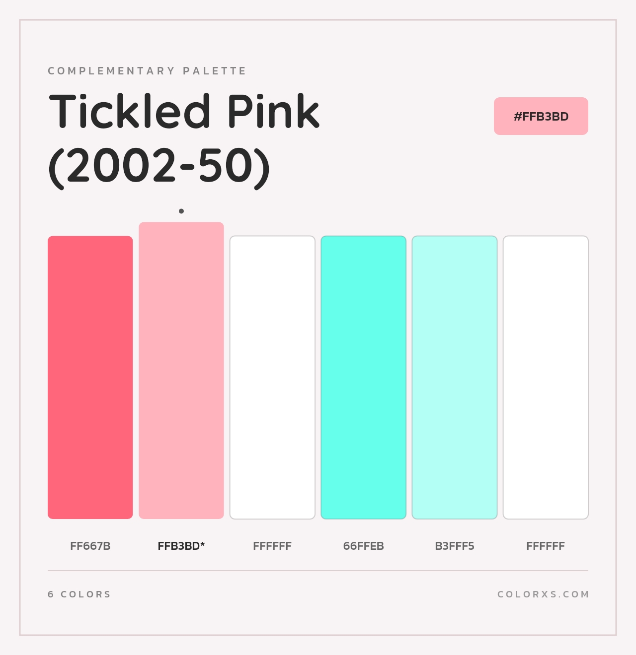 Tickled Pink (2002-50) - Complementary Color Palette