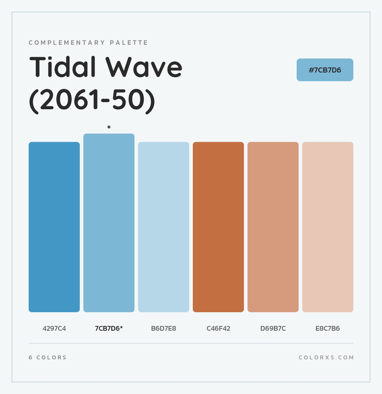 Tidal Wave (2061-50) - Complementary Color Palette