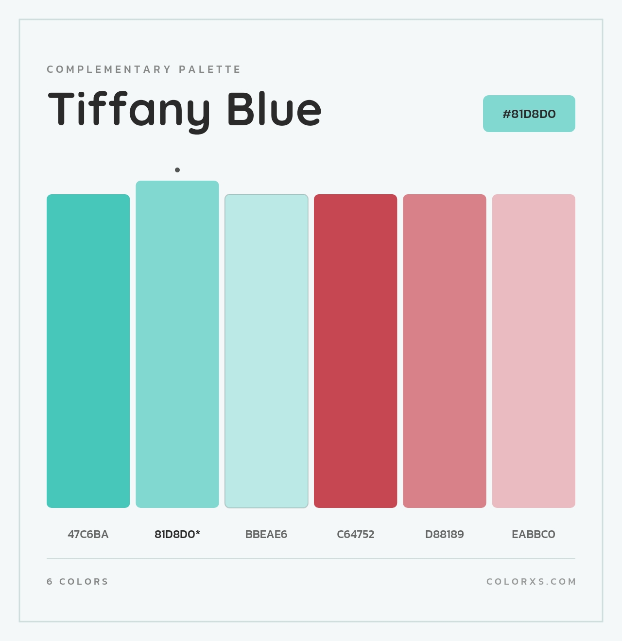 Tiffany Blue - Complementary Color Palette
