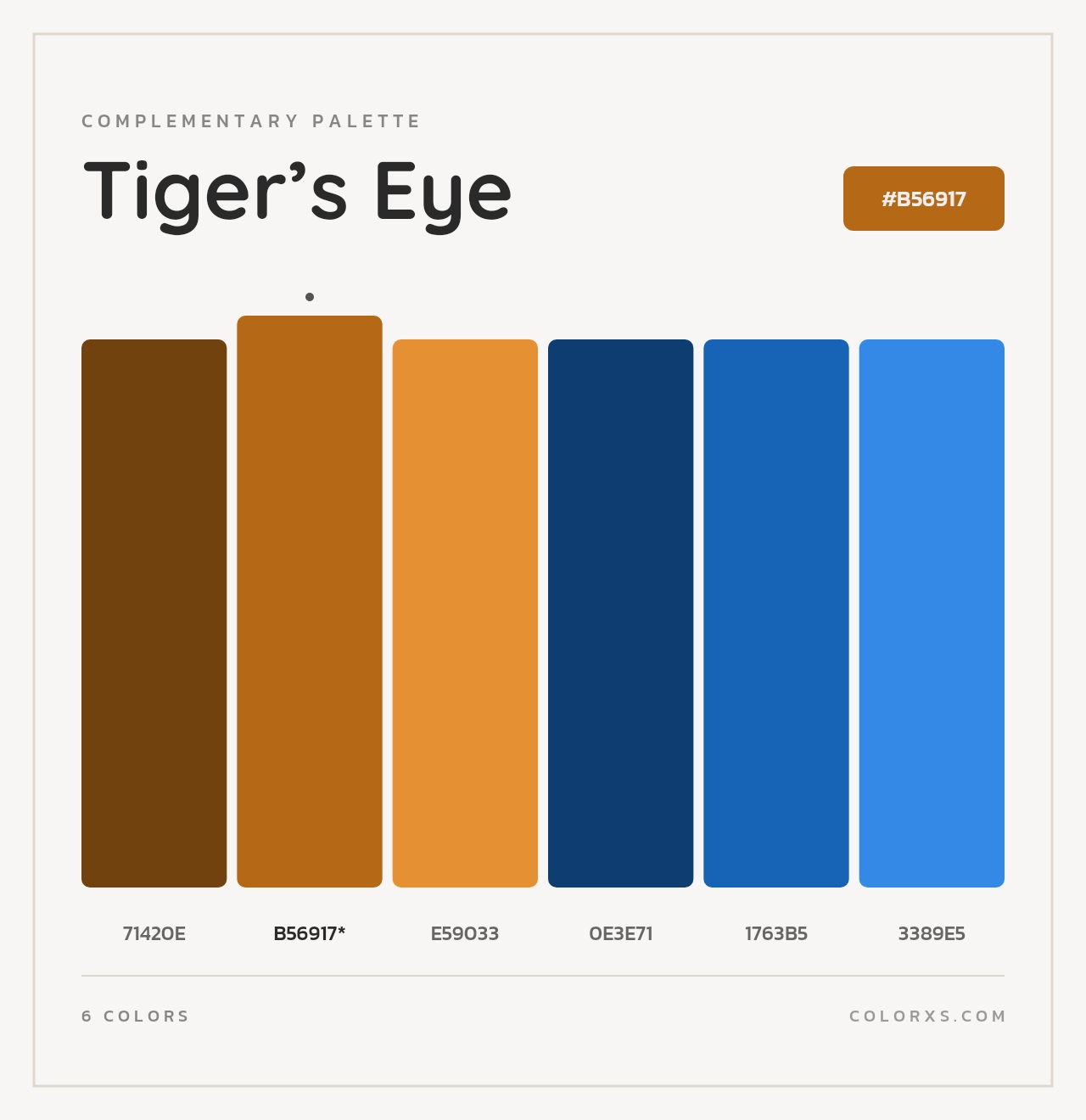 Tiger’s Eye - Complementary Color Palette