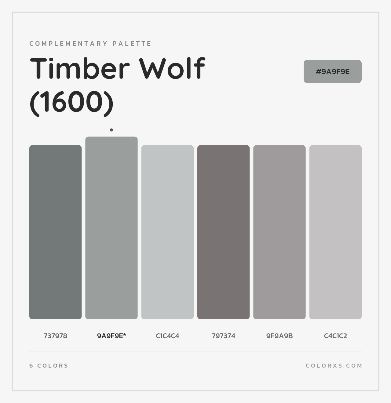 Timber Wolf (1600) - Complementary Color Palette