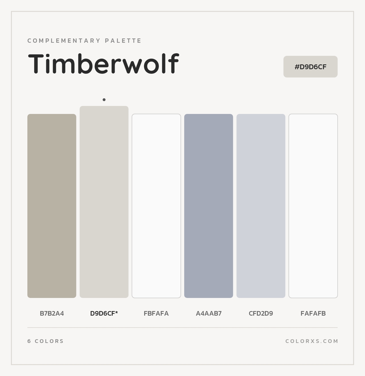 Timberwolf - Complementary Color Palette