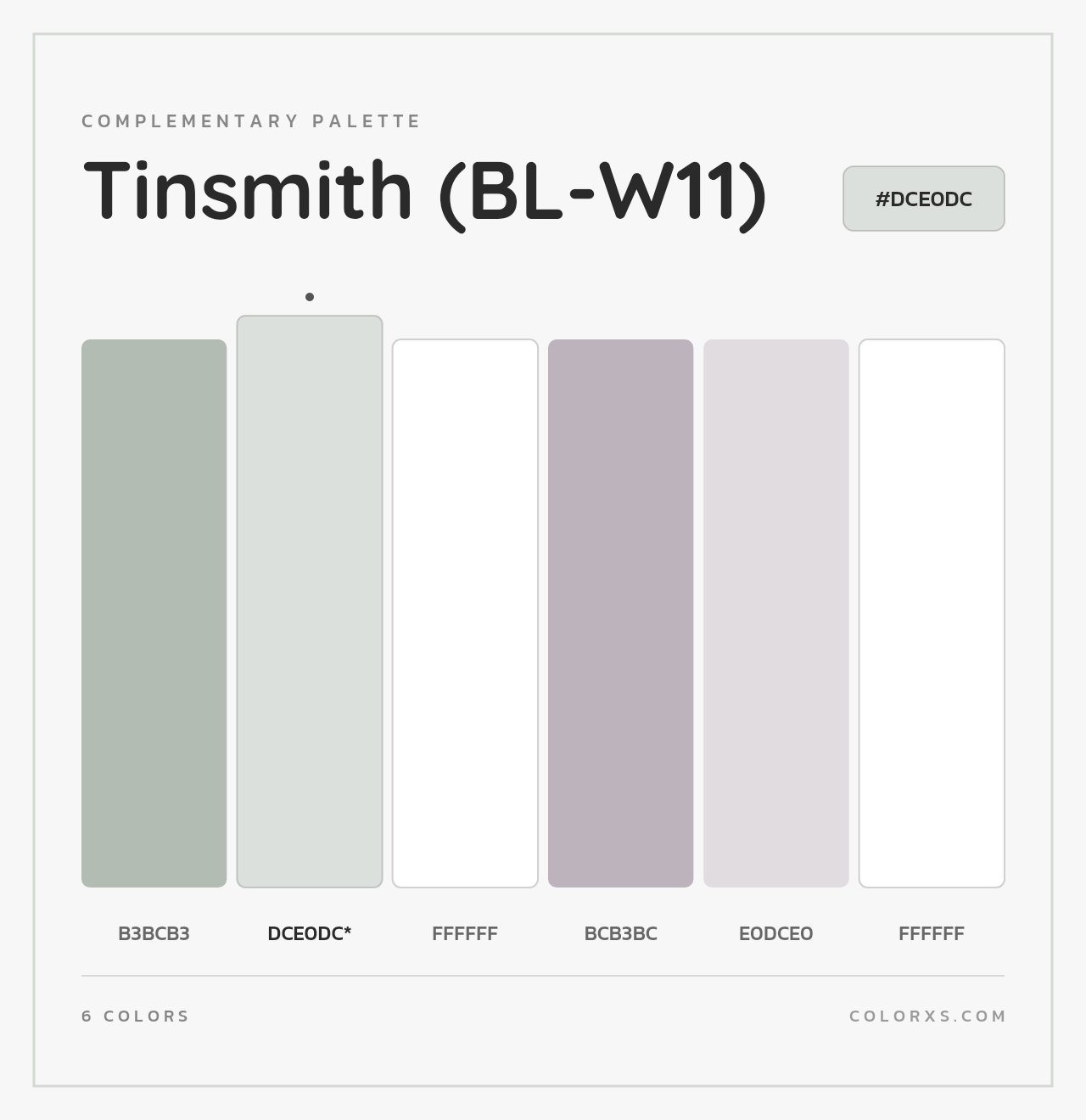 Tinsmith (BL-W11) - Complementary Color Palette