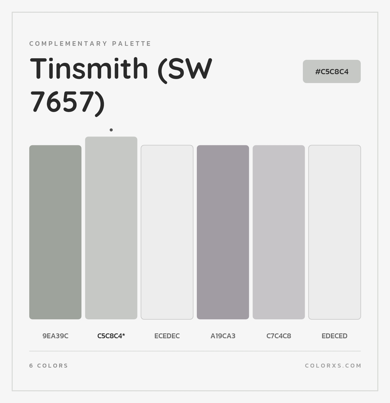 Tinsmith (SW 7657) - Complementary Color Palette