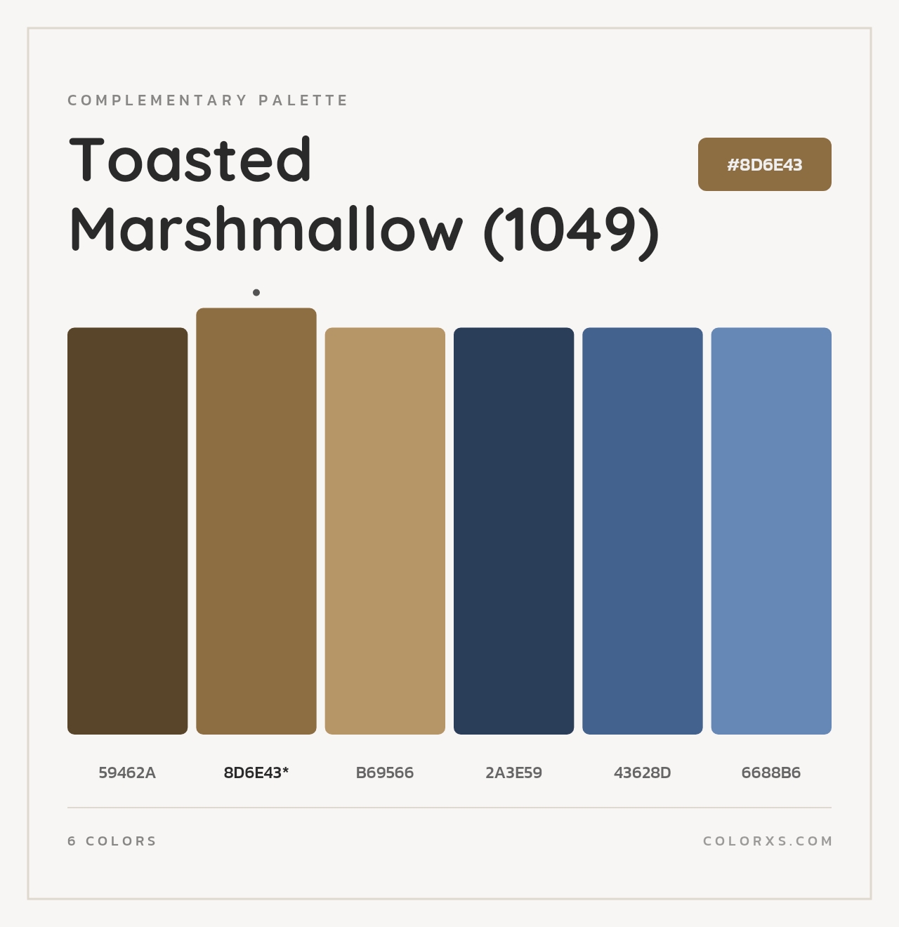 Toasted Marshmallow (1049) - Complementary Color Palette