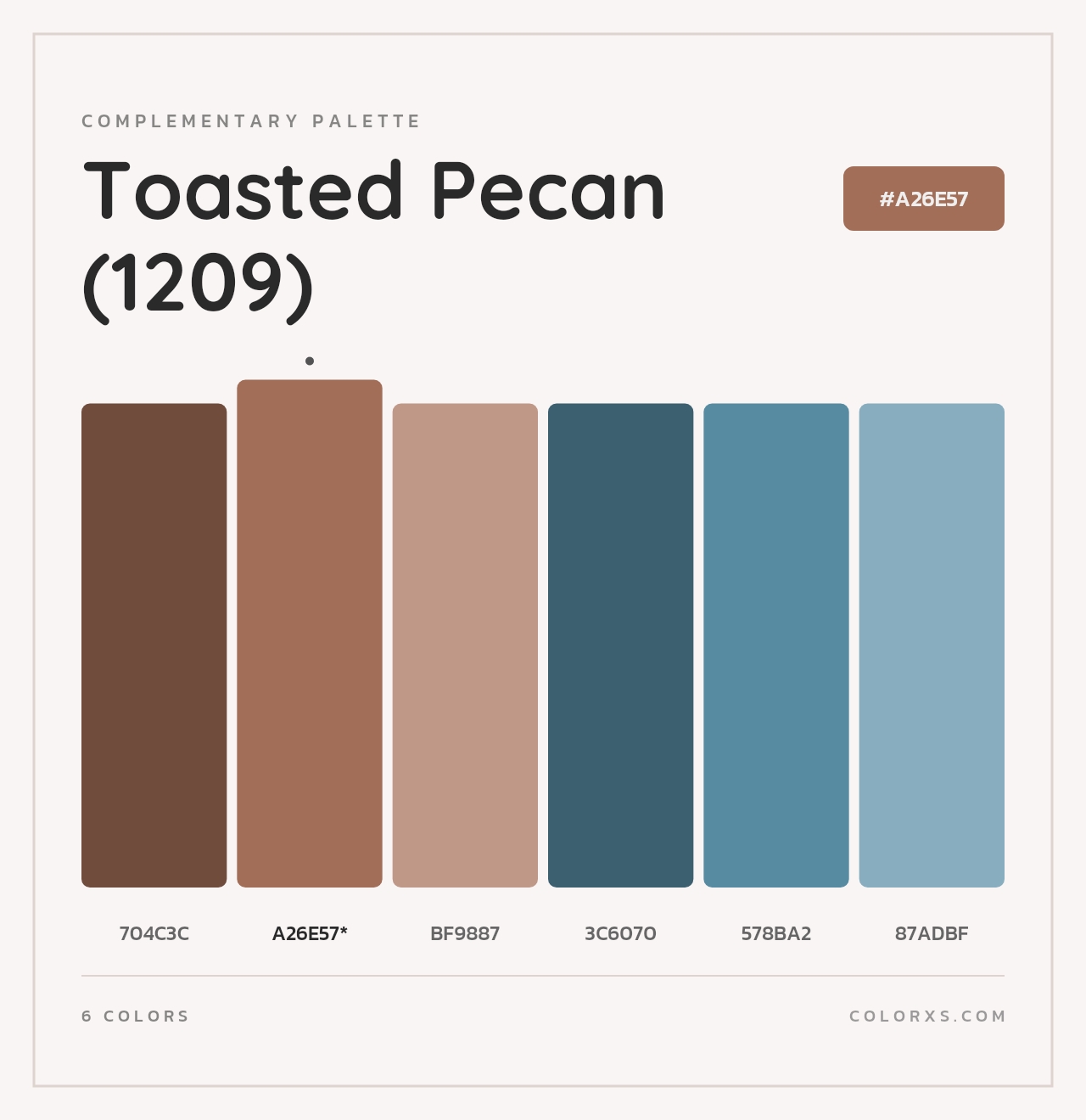 Toasted Pecan (1209) - Complementary Color Palette