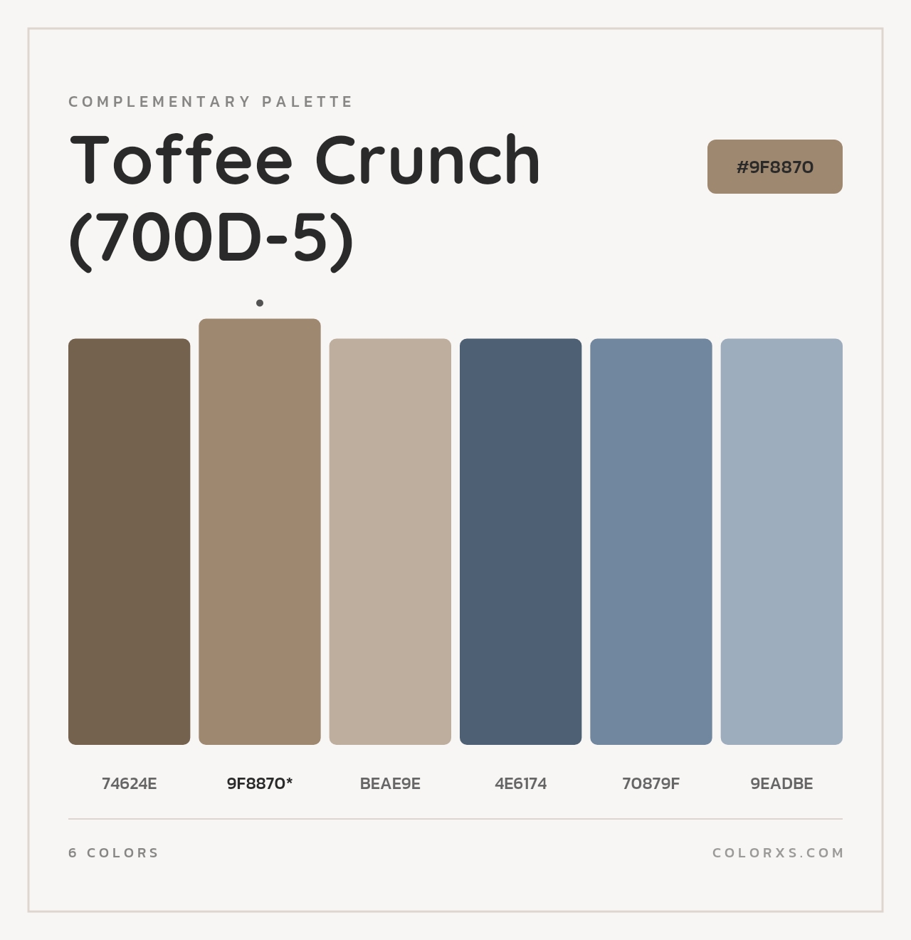 Toffee Crunch (700D-5) - Complementary Color Palette
