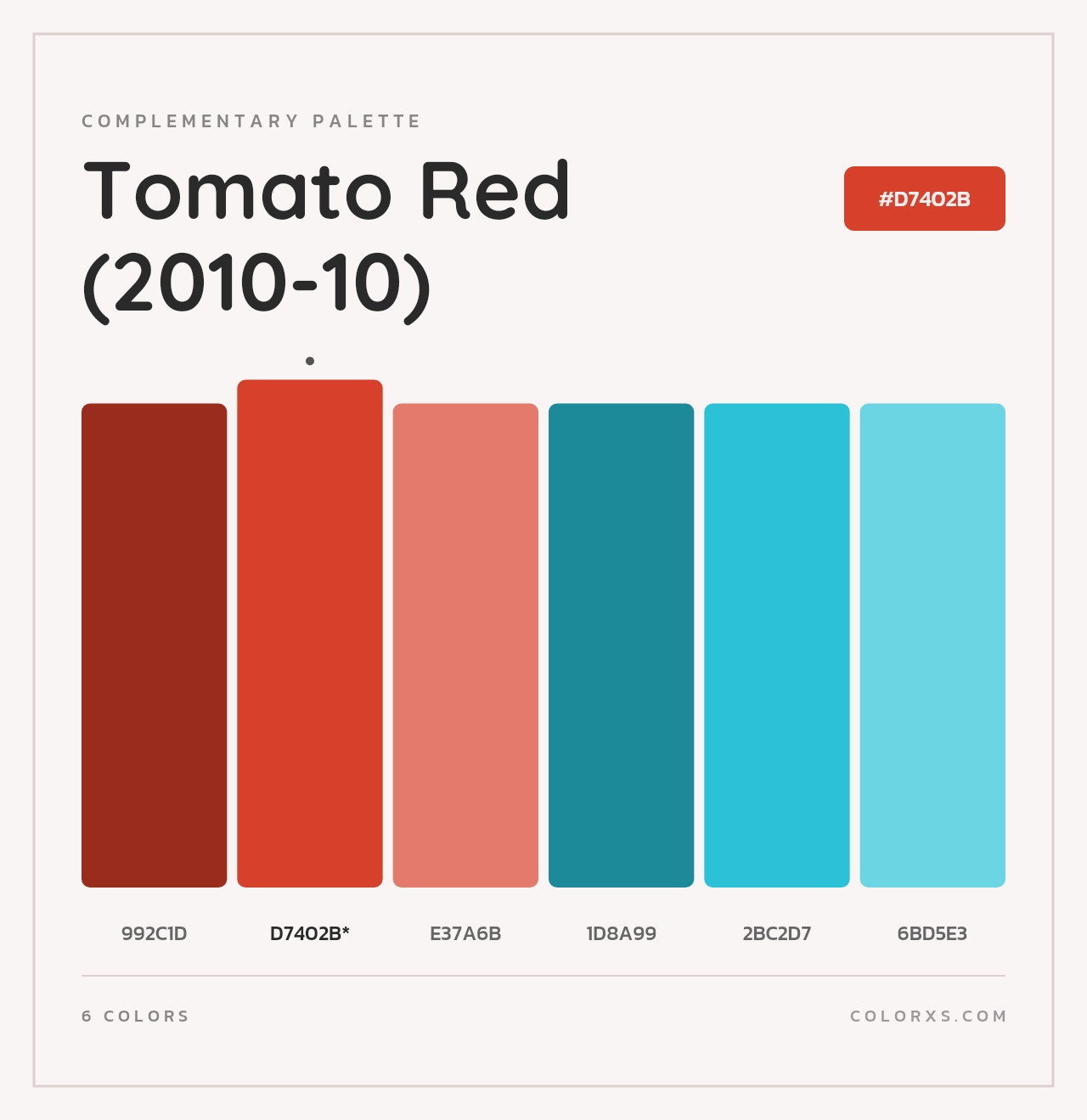 Tomato Red (2010-10) - Complementary Color Palette
