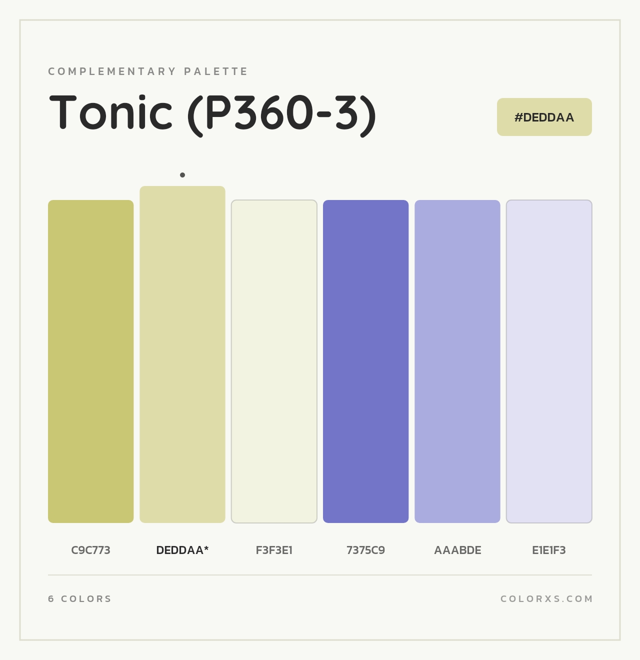 Tonic (P360-3) - Complementary Color Palette