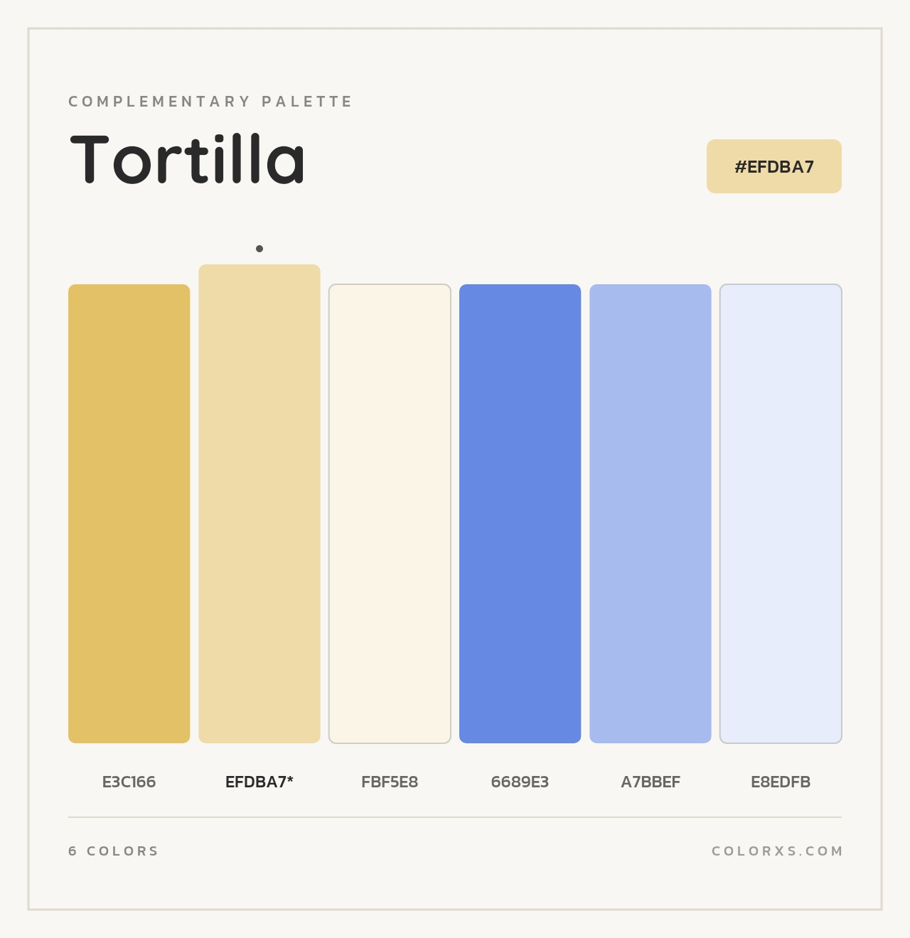 Tortilla - Complementary Color Palette