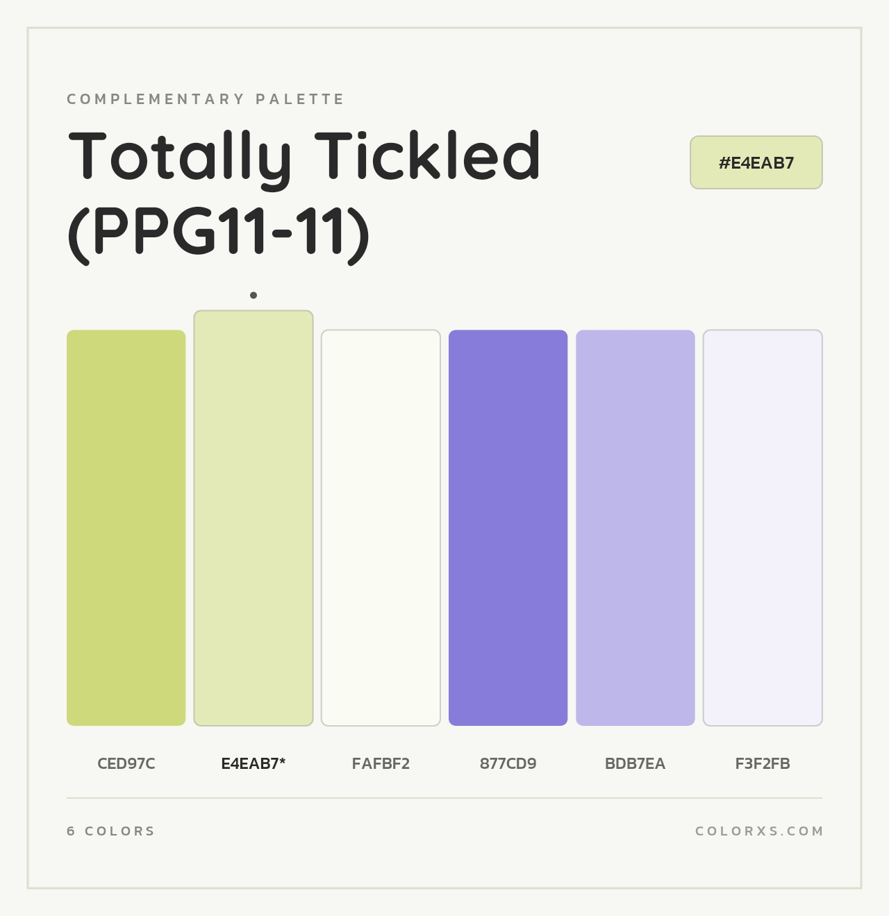 Totally Tickled (PPG11-11) - Complementary Color Palette
