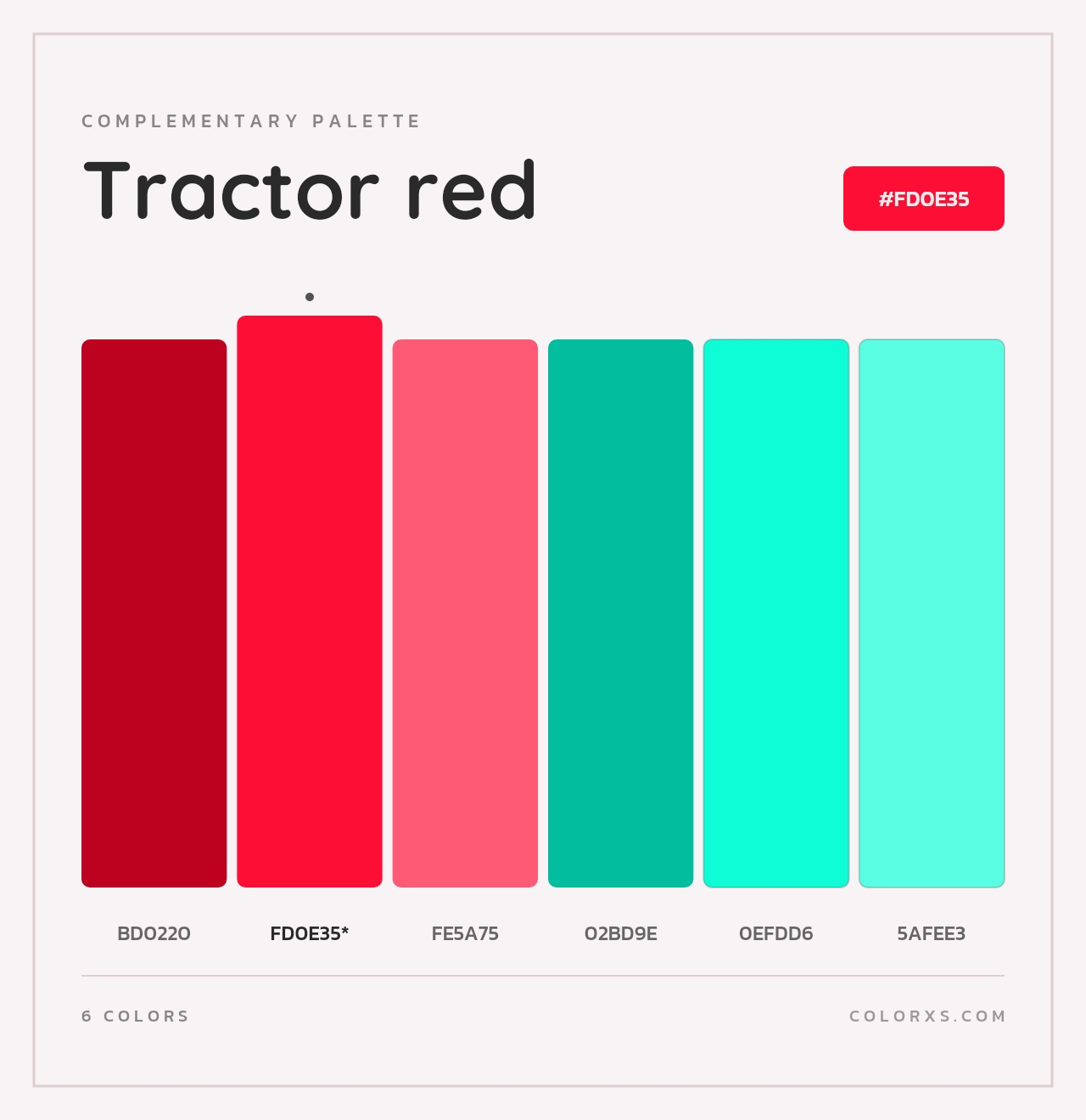 Tractor red - Complementary Color Palette