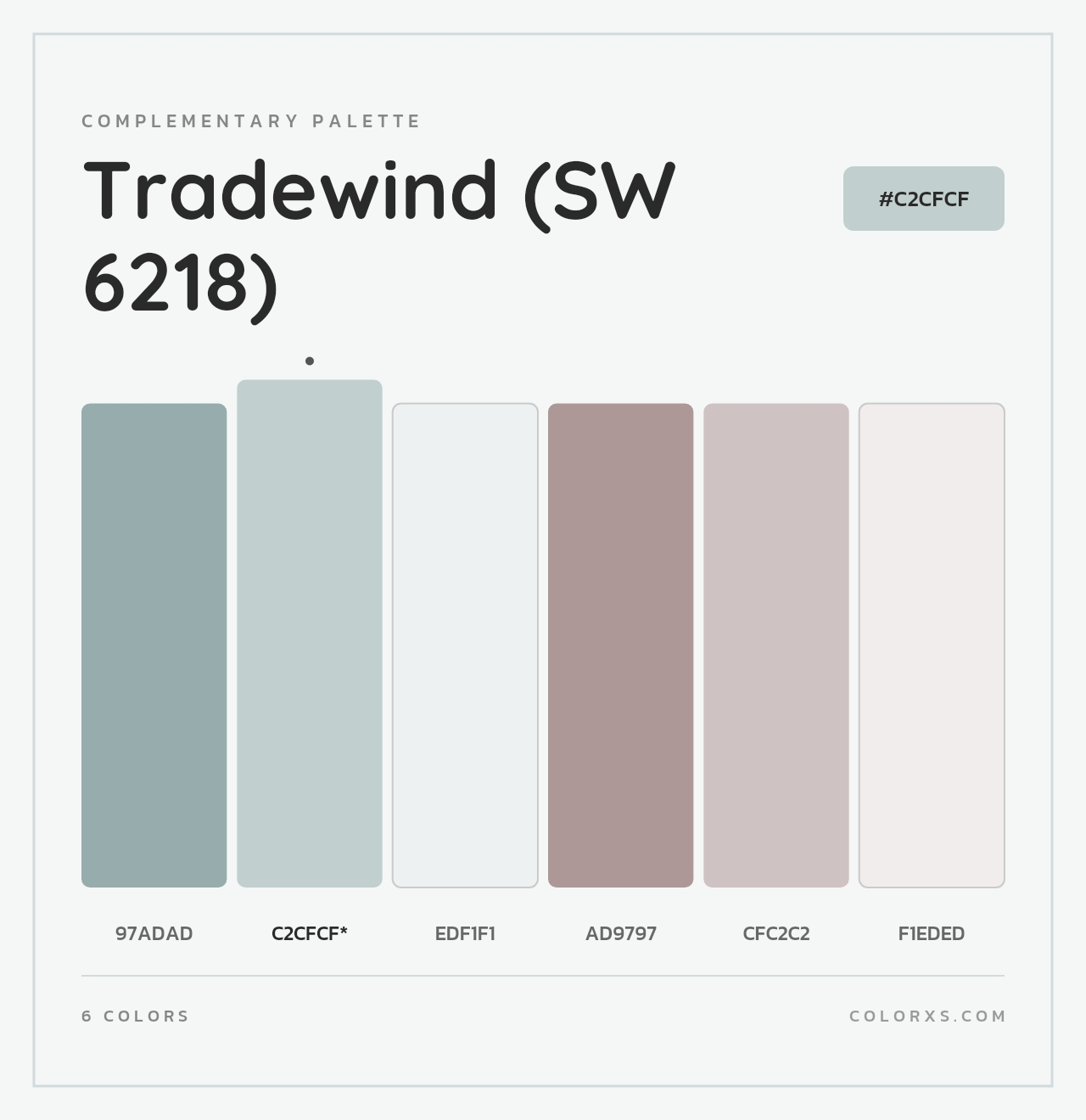 Tradewind (SW 6218) - Complementary Color Palette