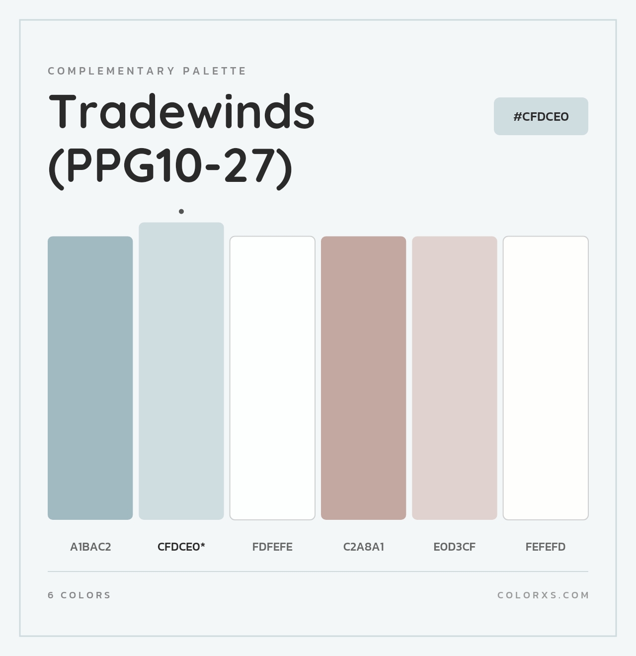 Tradewinds (PPG10-27) - Complementary Color Palette