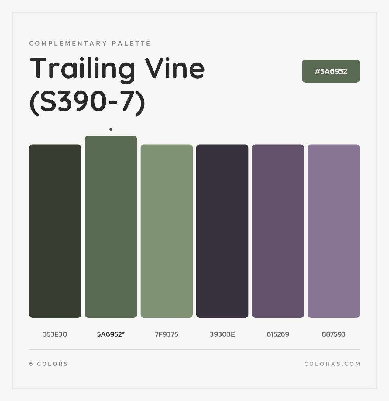 Trailing Vine (S390-7) - Complementary Color Palette