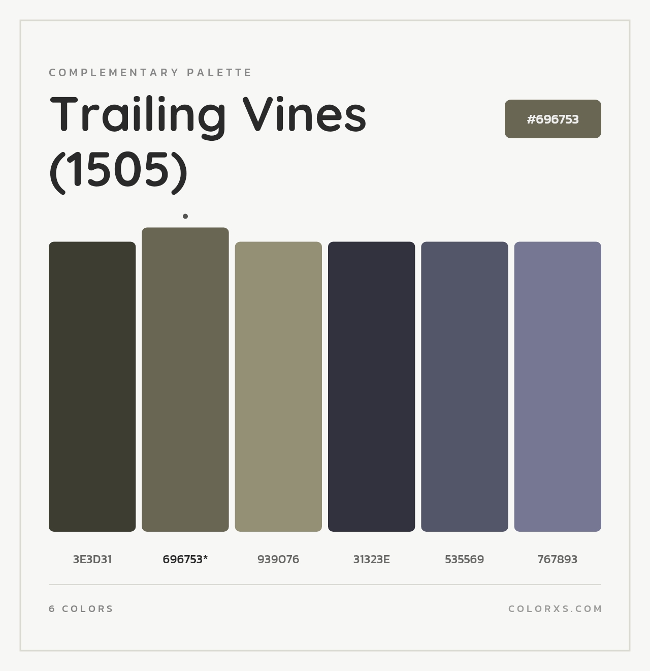 Trailing Vines (1505) - Complementary Color Palette