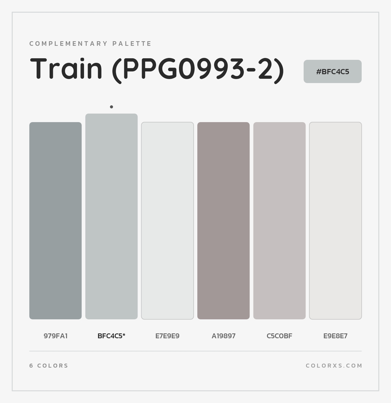Train (PPG0993-2) - Complementary Color Palette