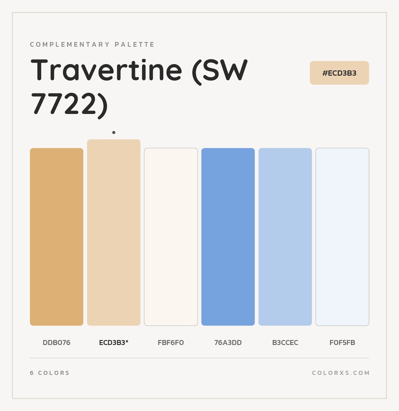 Travertine (SW 7722) - Complementary Color Palette