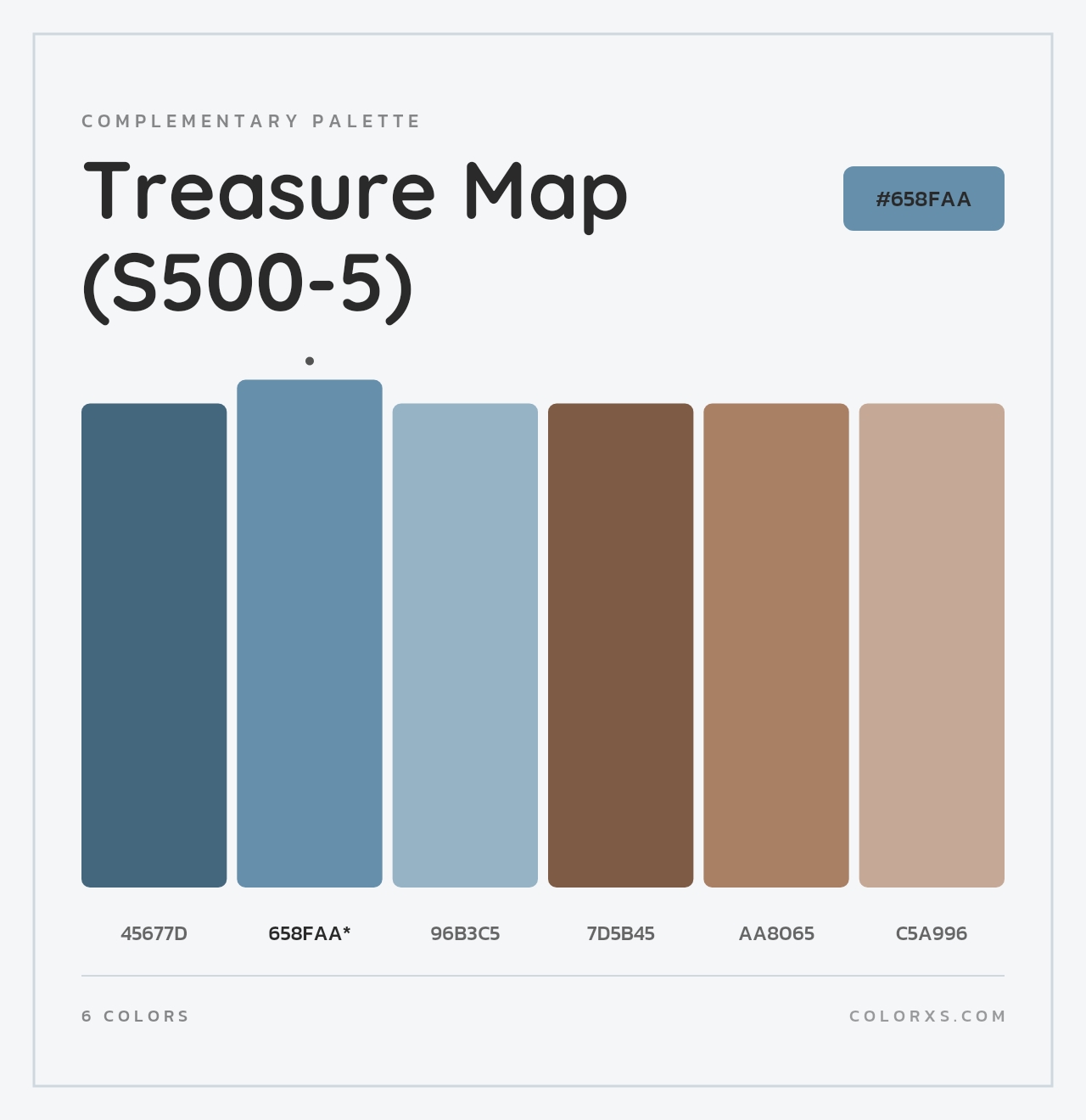 Treasure Map (S500-5) - Complementary Color Palette