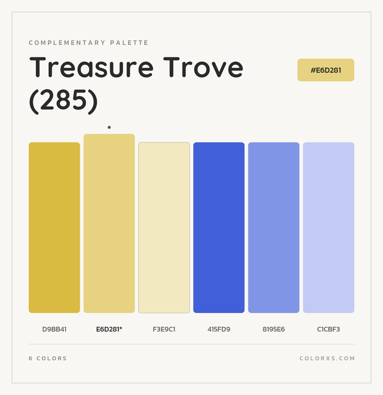 Treasure Trove (285) - Complementary Color Palette