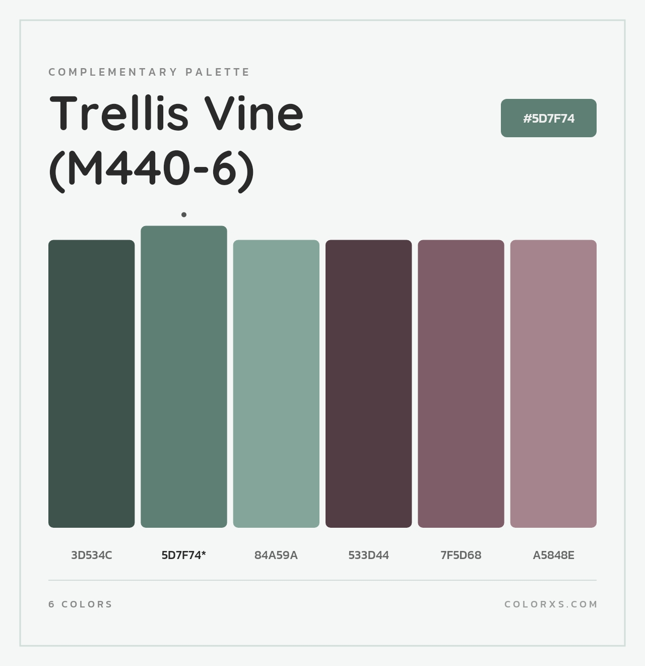 Trellis Vine (M440-6) - Complementary Color Palette