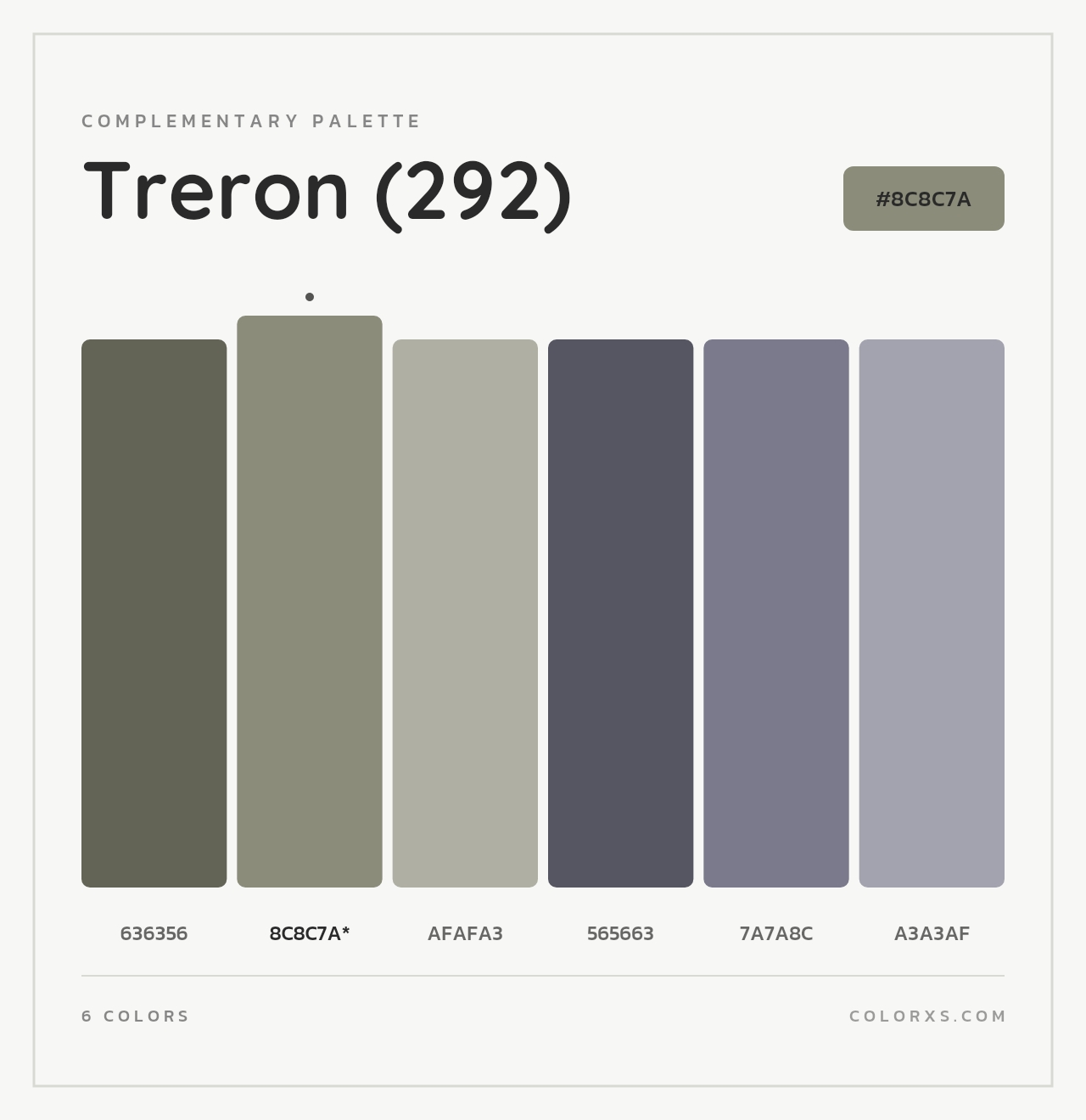 Treron (292) - Complementary Color Palette