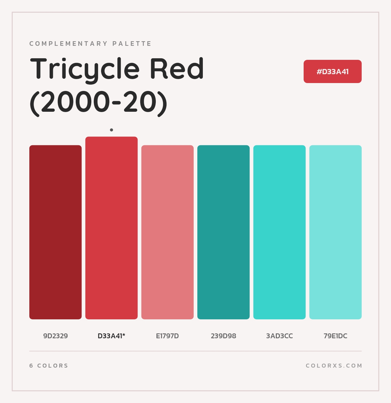 Tricycle Red (2000-20) - Complementary Color Palette