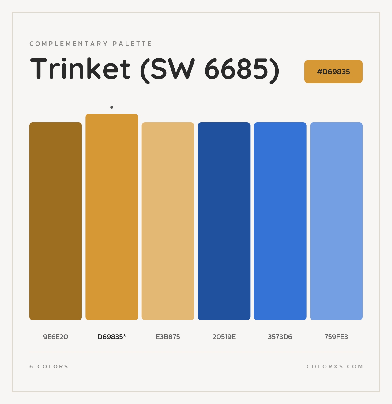 Trinket (SW 6685) - Complementary Color Palette
