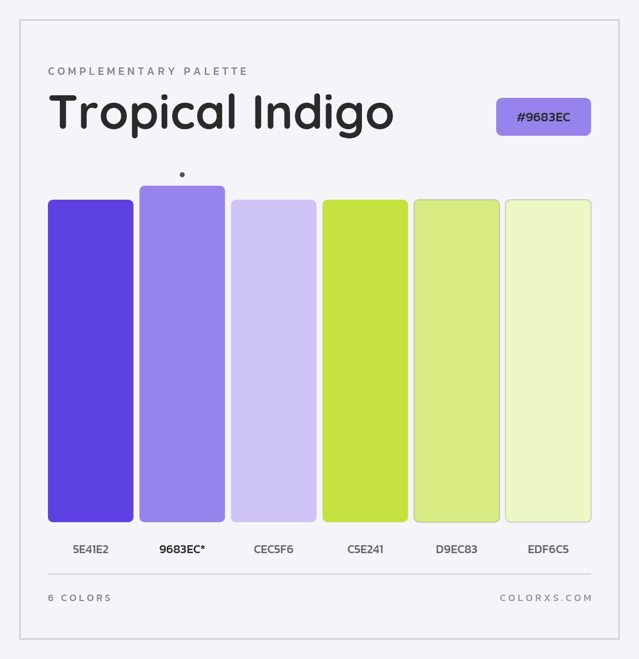 Tropical Indigo - Complementary Color Palette