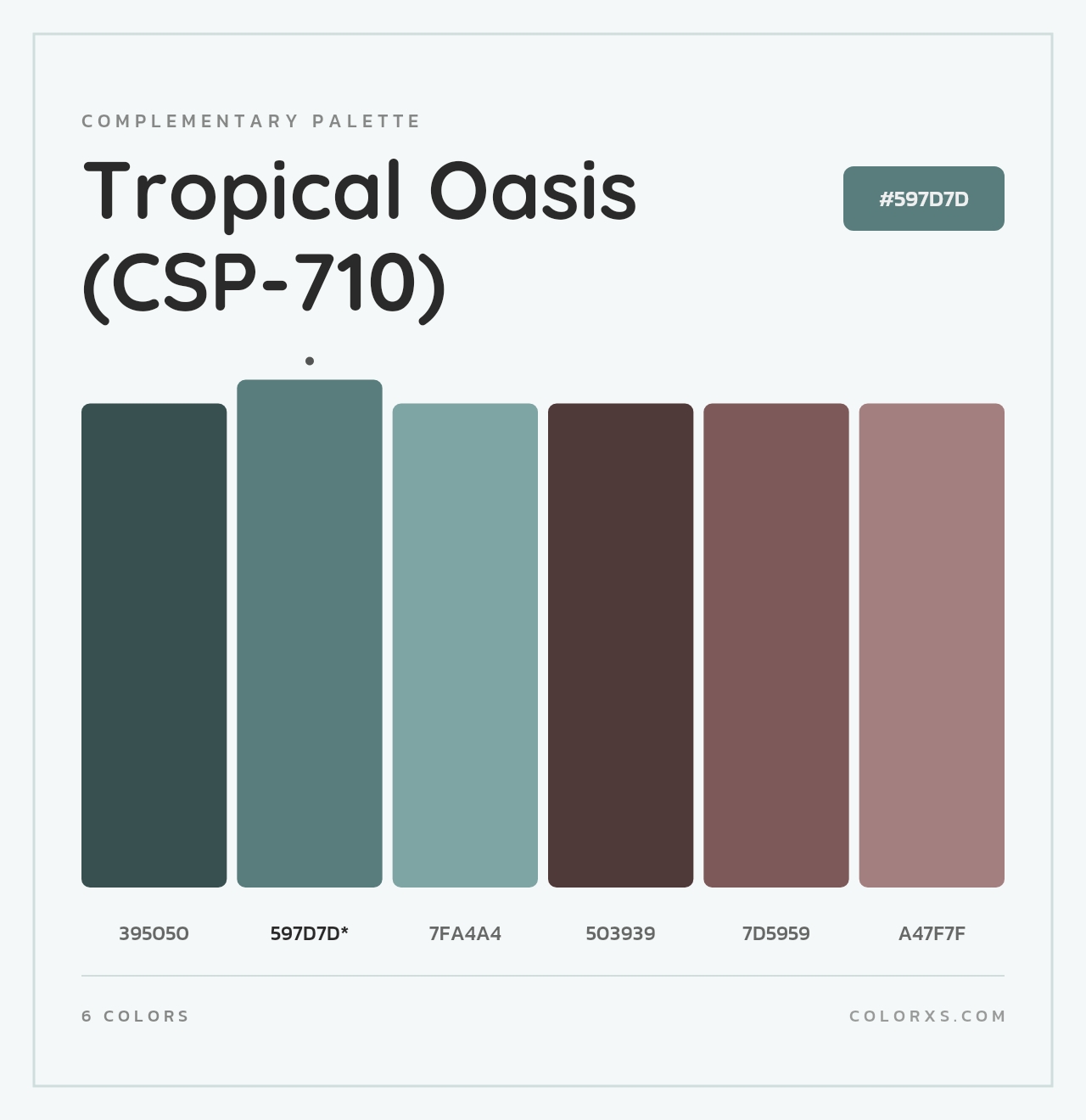 Tropical Oasis (CSP-710) - Complementary Color Palette